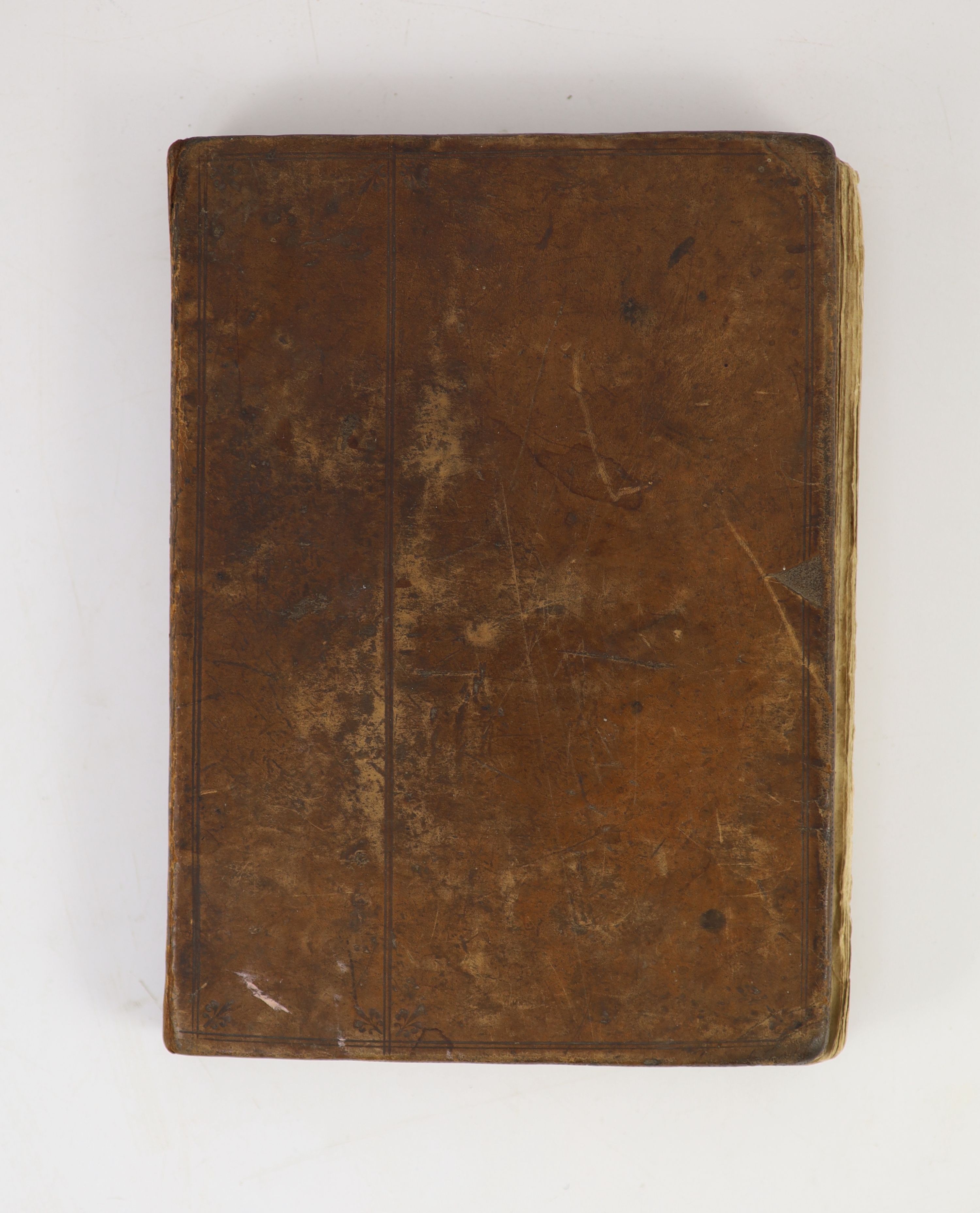 Moxon, Edward - A Tutor to Astronomy and Geography, 1st edition, 8vo, contemporary calf, with engraved title in Latin, depicting portraits of Tycho Brahe and Ptolemy, London, 1659